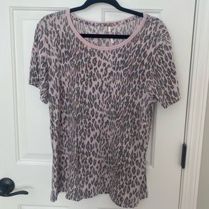 Cheetah print free people tee